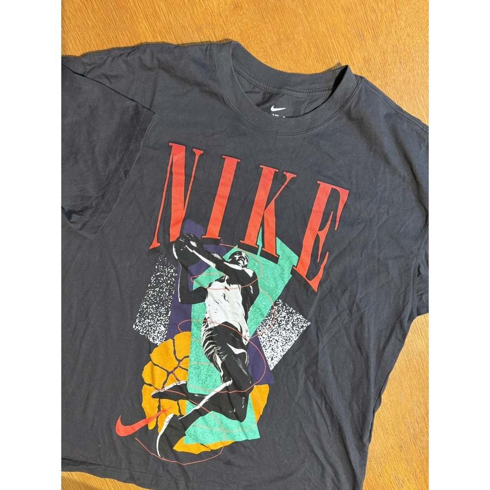 Nike Graphic T Shirt Mens XL Black Basketball Player Logo Streetwear Tee